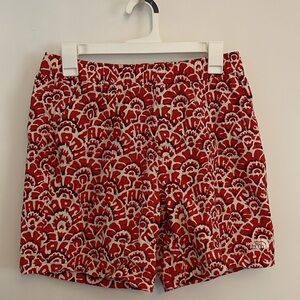 Men’s North Face Red Logo Flower Class V Shorts